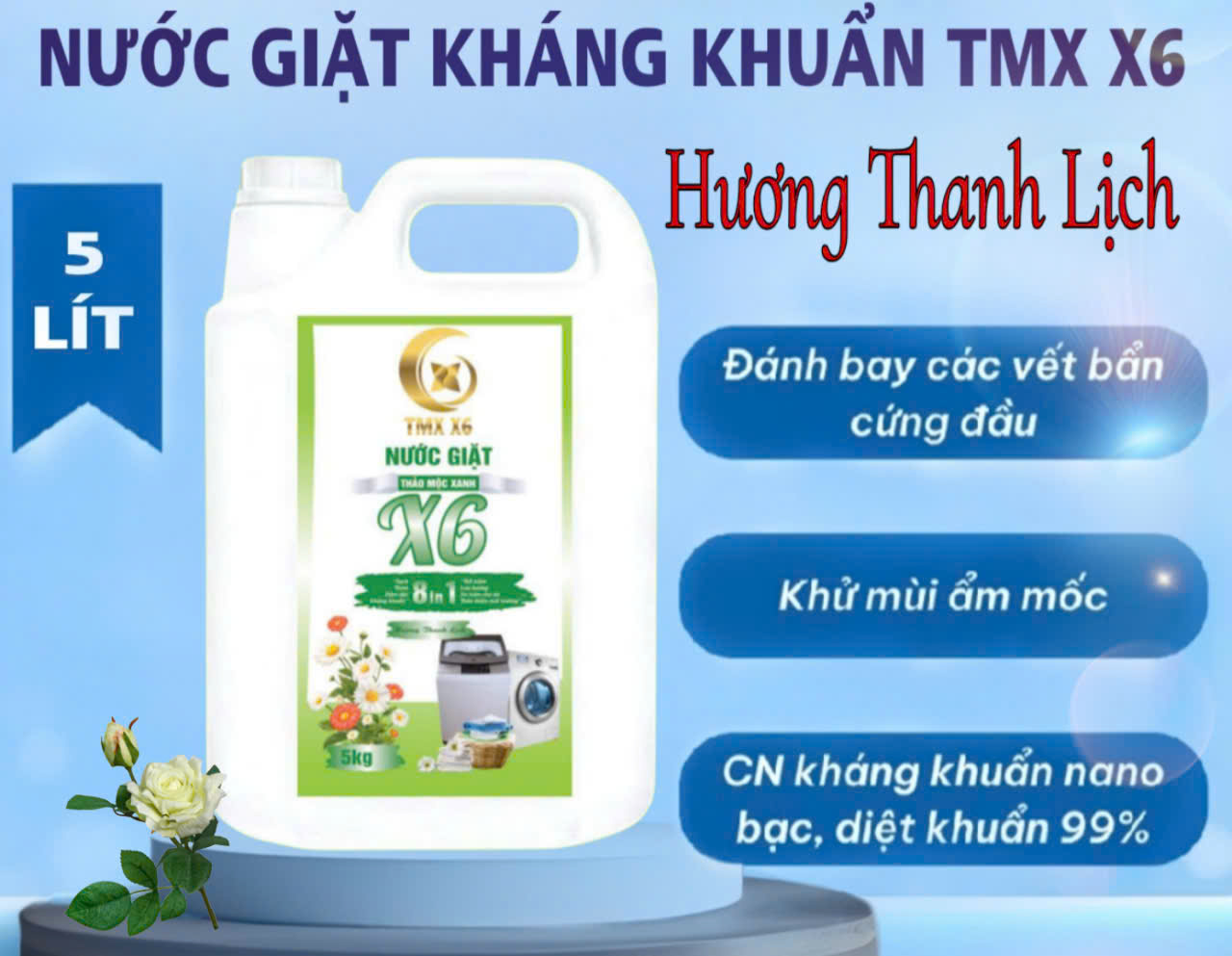 Nước giặt thảo mộc xanh x4