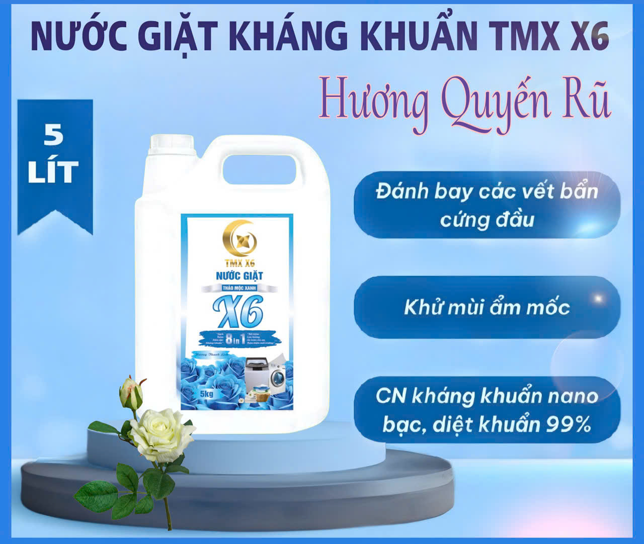 Nước giặt thảo mộc xanh x6