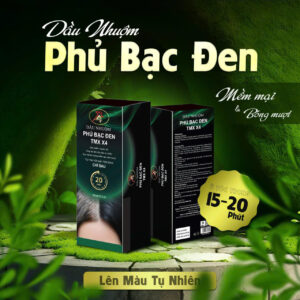 Dầu Nhuộm Phủ Bạc Đen Thảo Mộc Xanh X4 400Ml