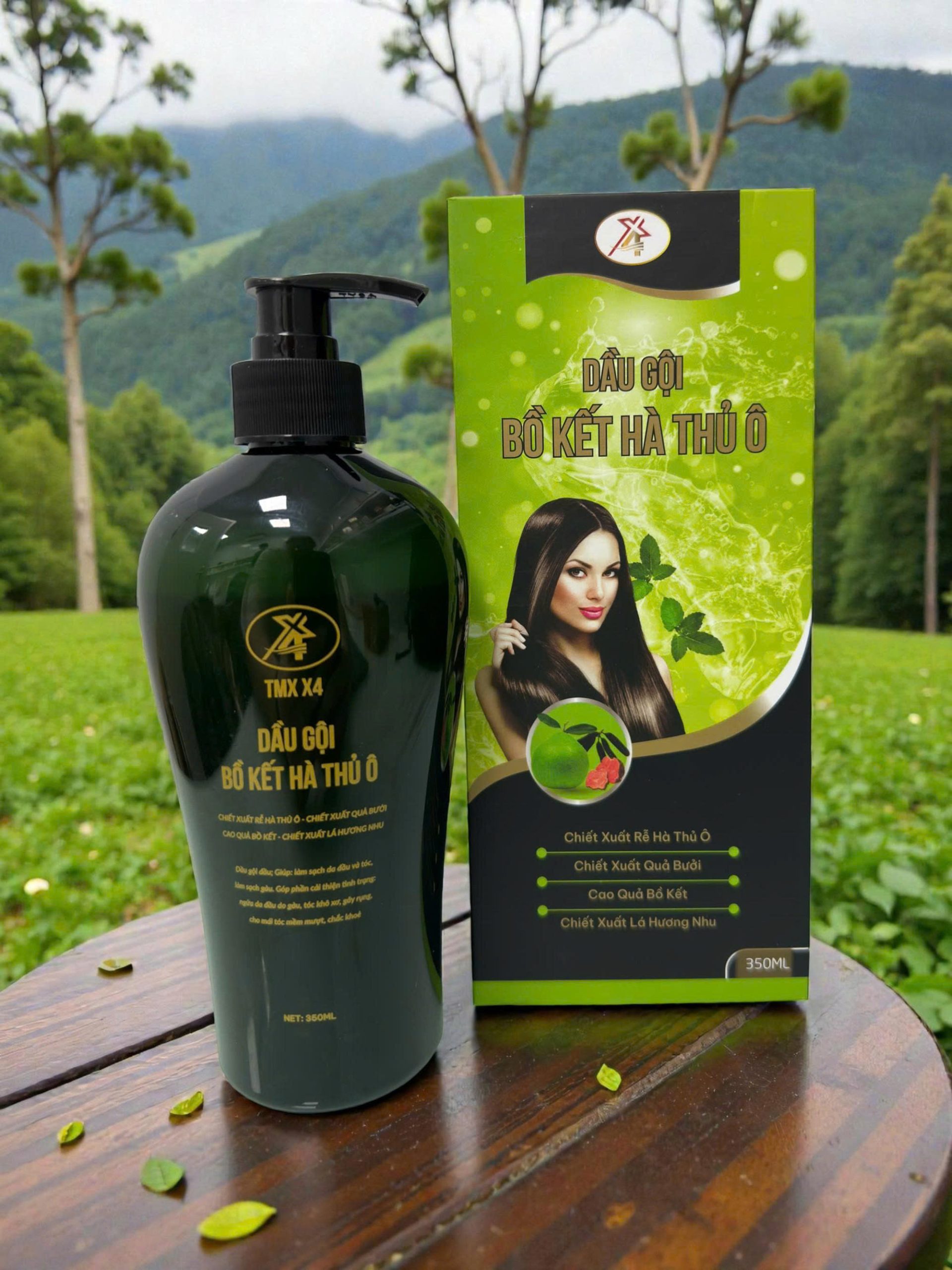 Dầu Gội Thảo Mộc Xanh X4 350Ml